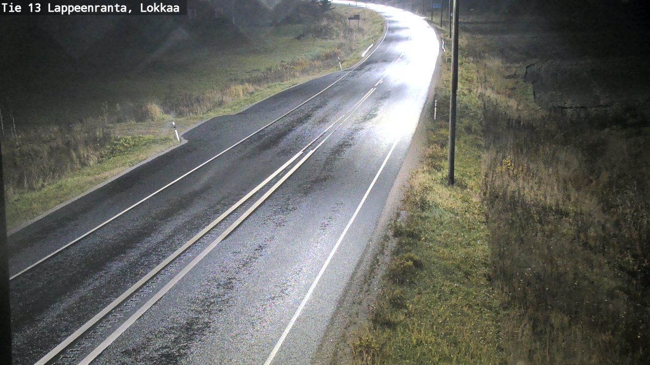 Weather Camera Image Väg 13 Lokkaa rakan, Lappeenranta, Etelä-Karjala