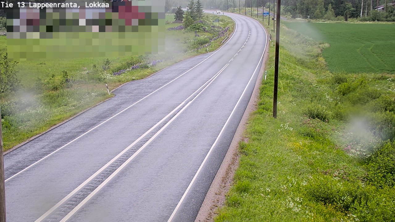 Weather Camera Image Väg 13 Lokkaa rakan, Lappeenranta, Etelä-Karjala