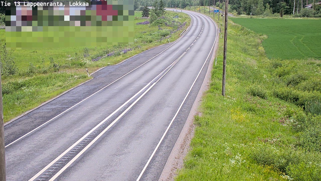 Weather Camera Image Väg 13 Lokkaa rakan, Lappeenranta, Etelä-Karjala
