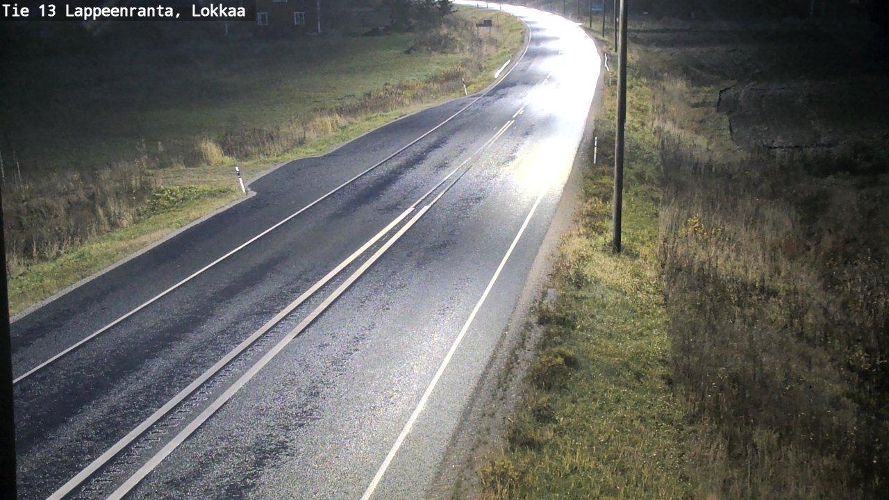 Weather Camera Image Väg 13 Lokkaa rakan, Lappeenranta, Etelä-Karjala