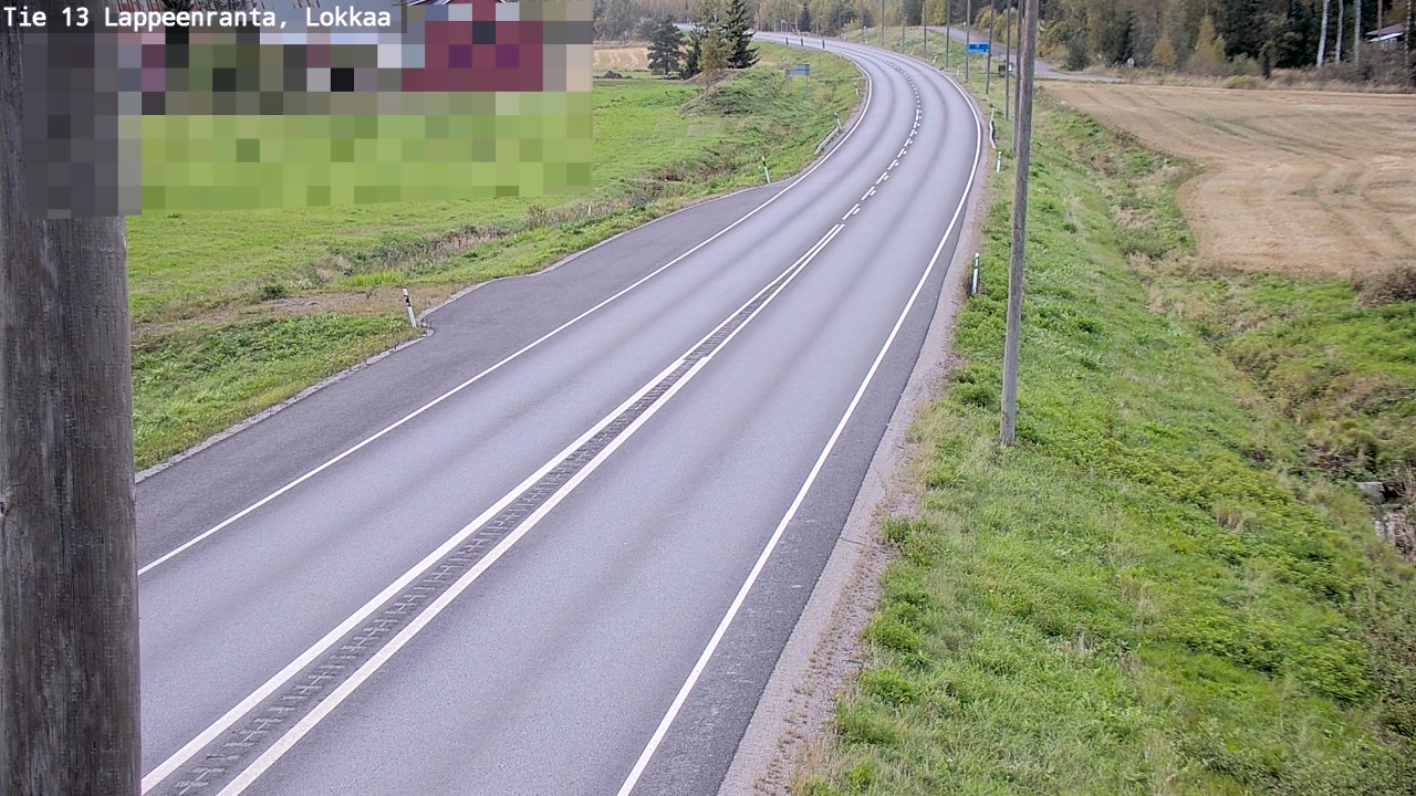Kelikamerat Kuva Tie 13 Lokkaan suora, Lappeenranta, Etelä-Karjala