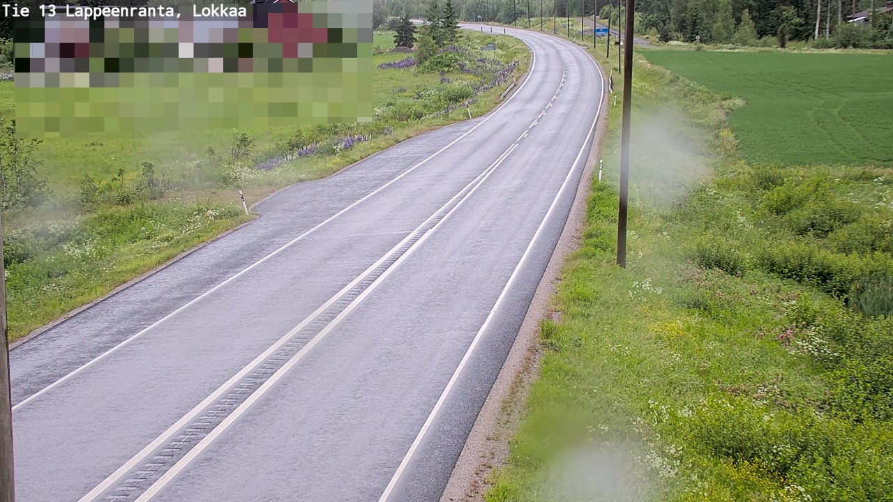 Weather Camera Image Väg 13 Lokkaa rakan, Lappeenranta, Etelä-Karjala