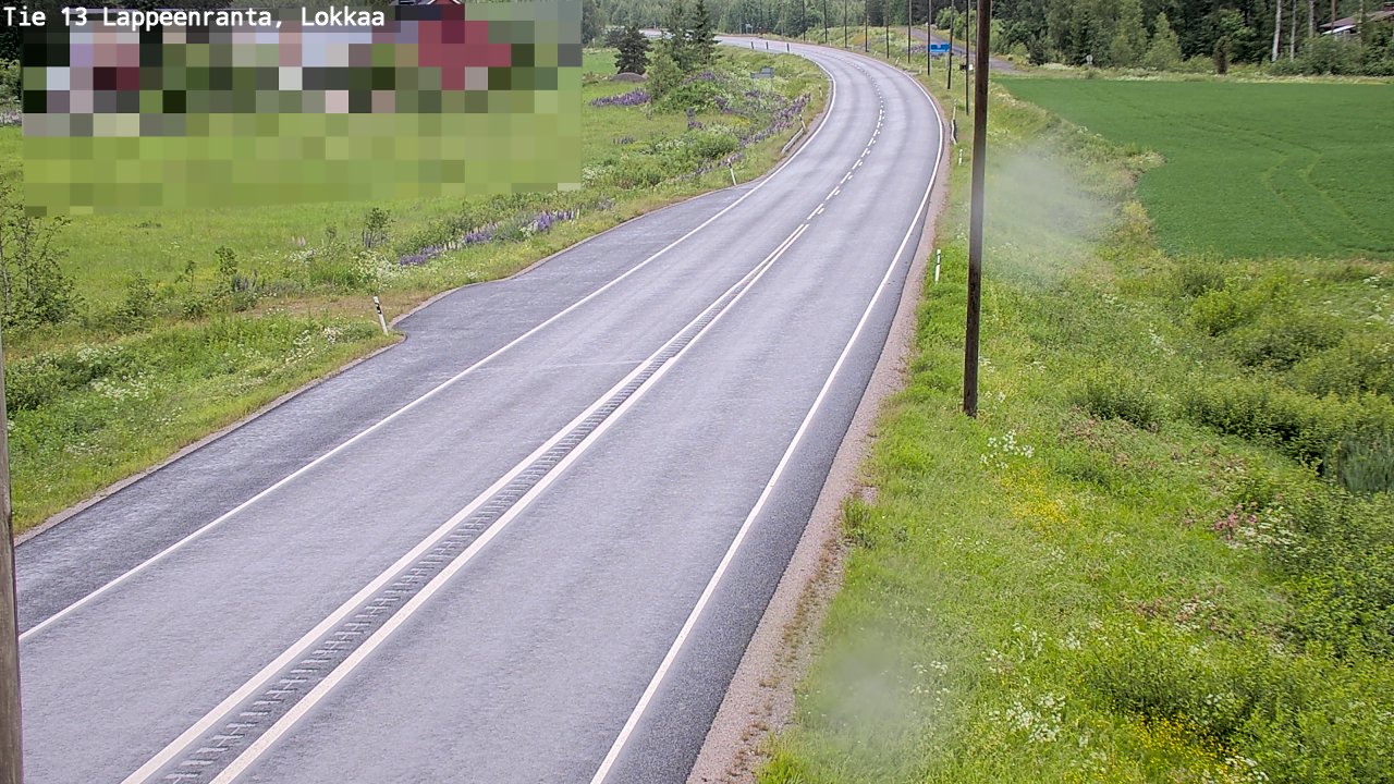 Weather Camera Image Väg 13 Lokkaa rakan, Lappeenranta, Etelä-Karjala