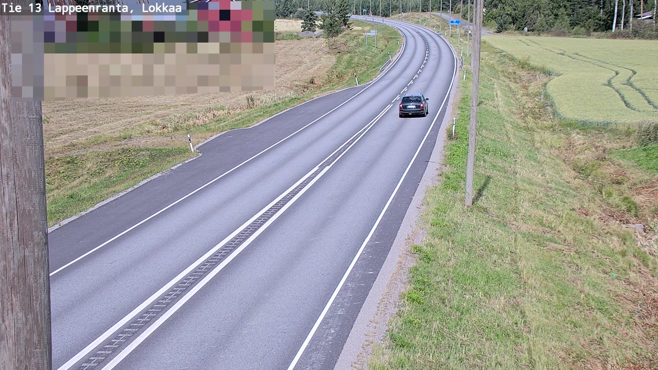 Kelikamerat Kuva Tie 13 Lokkaan suora, Lappeenranta, Etelä-Karjala