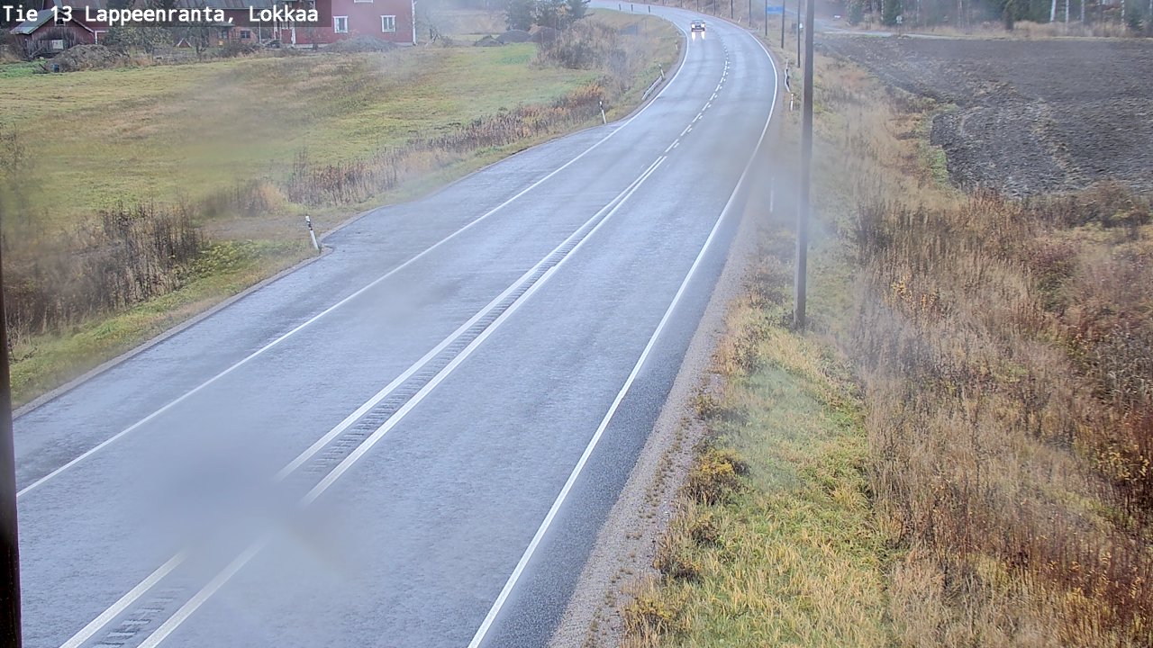 Weather Camera Image Road 13 Lokkaa straight, Lappeenranta, Etelä-Karjala