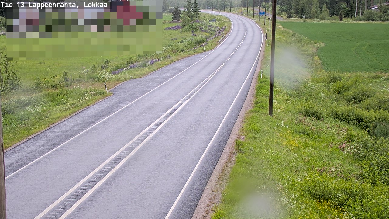 Weather Camera Image Väg 13 Lokkaa rakan, Lappeenranta, Etelä-Karjala