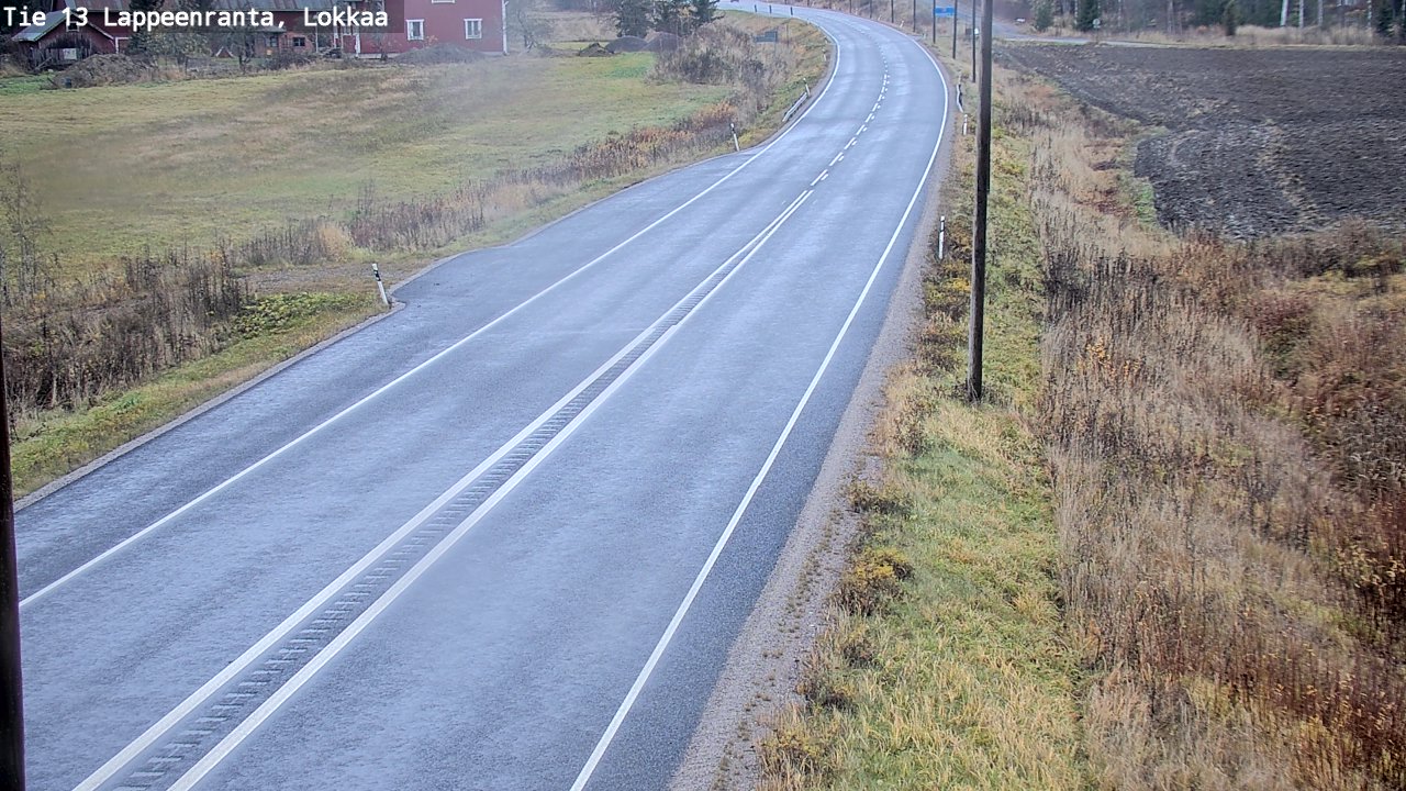 Weather Camera Image Väg 13 Lokkaa rakan, Lappeenranta, Etelä-Karjala