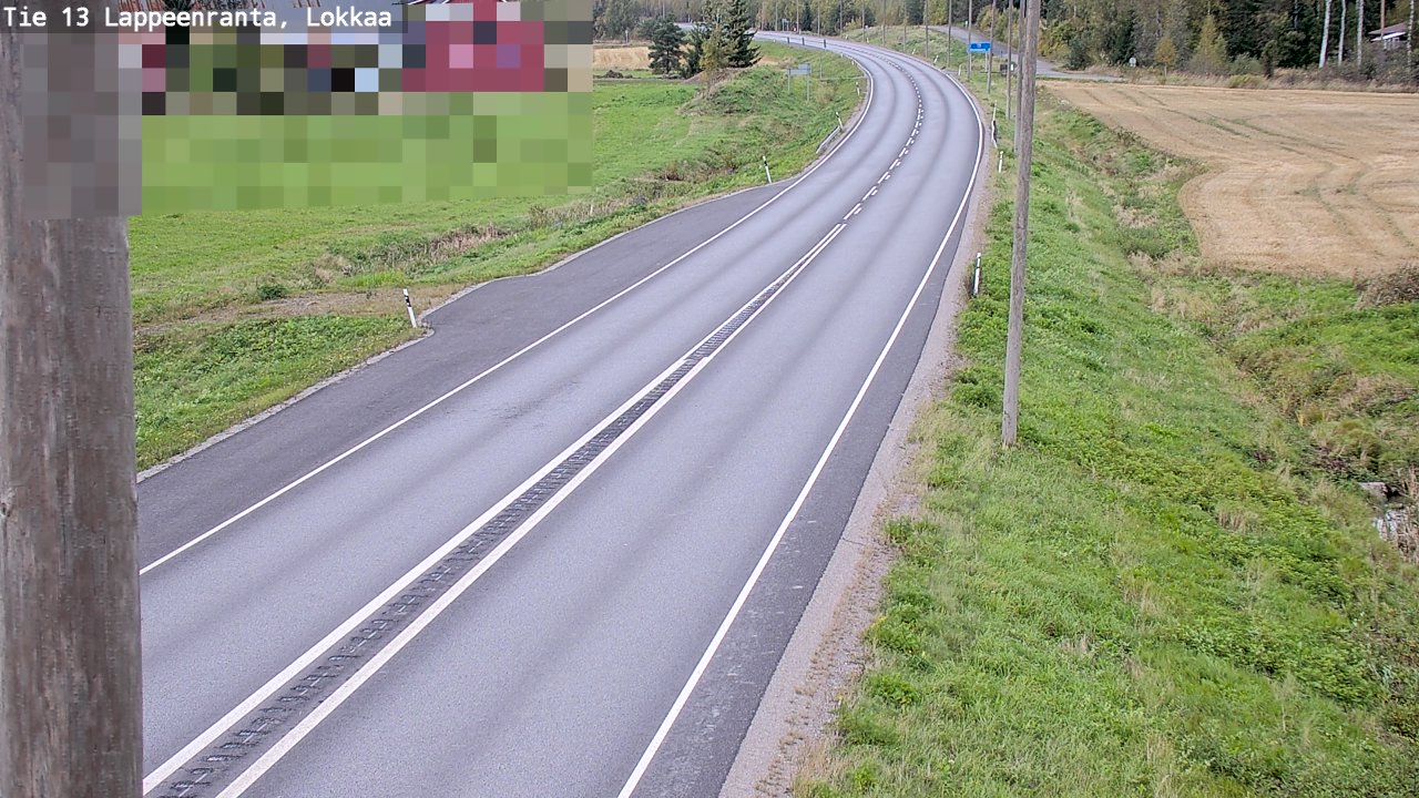 Kelikamerat Kuva Tie 13 Lokkaan suora, Lappeenranta, Etelä-Karjala