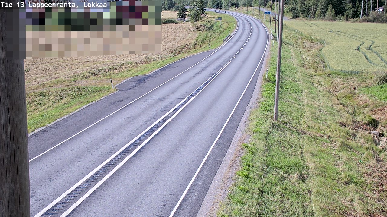 Kelikamerat Kuva Tie 13 Lokkaan suora, Lappeenranta, Etelä-Karjala
