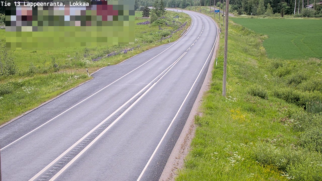 Kelikamerat Kuva Tie 13 Lokkaan suora, Lappeenranta, Etelä-Karjala