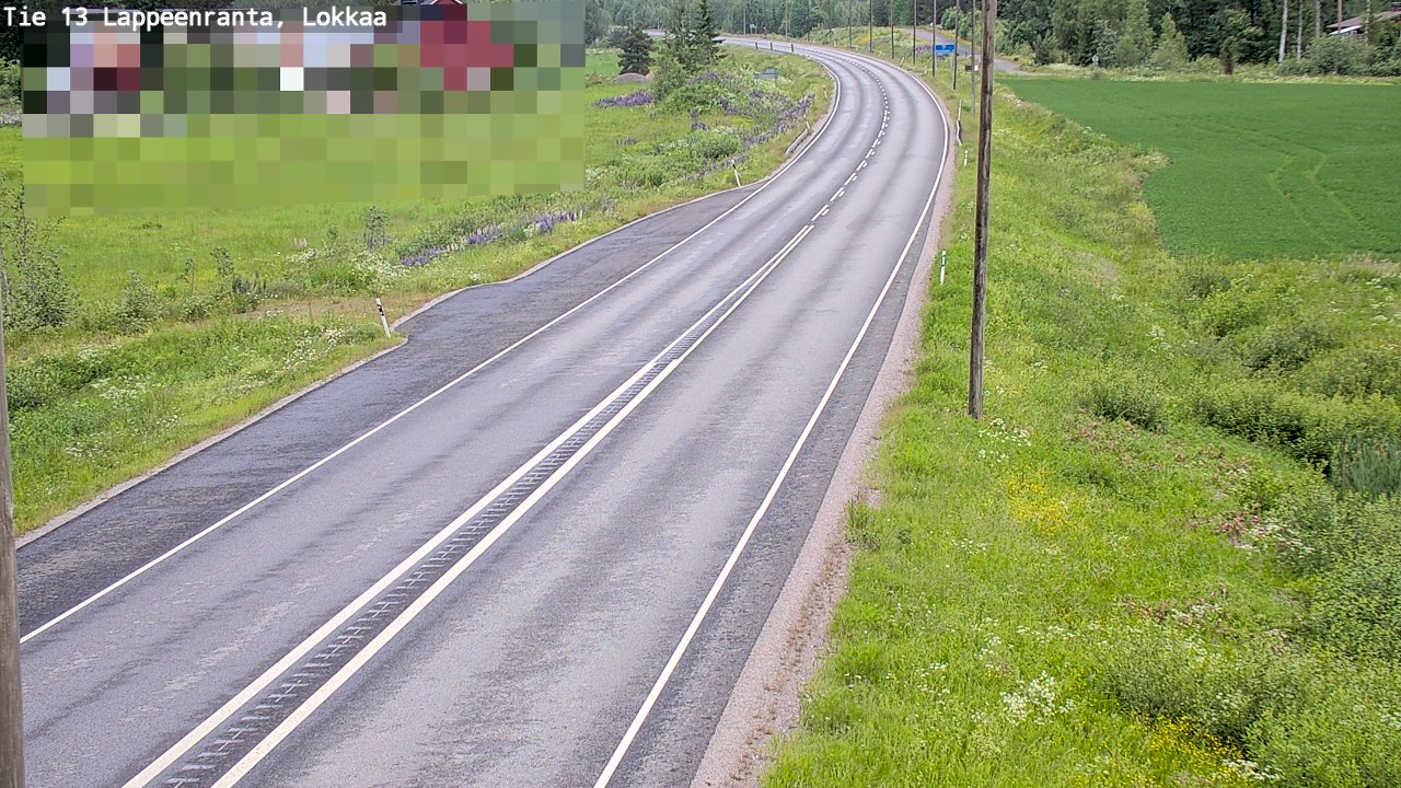 Weather Camera Image Väg 13 Lokkaa rakan, Lappeenranta, Etelä-Karjala