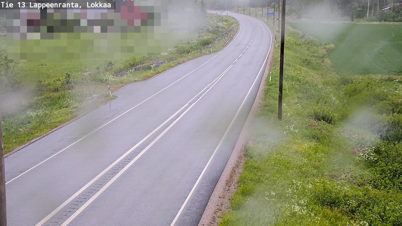 Weather Camera Image Väg 13 Lokkaa rakan, Lappeenranta, Etelä-Karjala