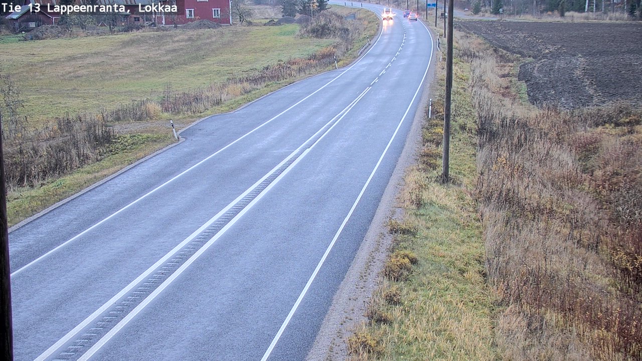Kelikamerat Kuva Tie 13 Lokkaan suora, Lappeenranta, Etelä-Karjala