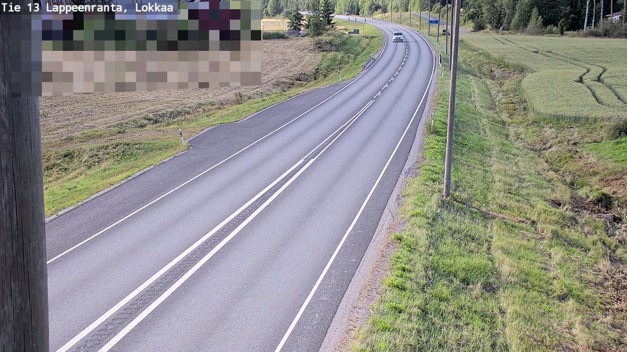 Kelikamerat Kuva Tie 13 Lokkaan suora, Lappeenranta, Etelä-Karjala