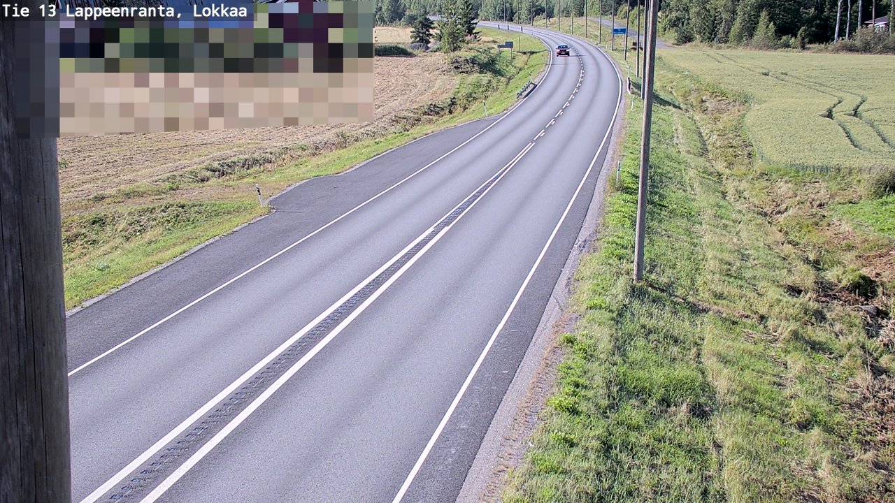 Kelikamerat Kuva Tie 13 Lokkaan suora, Lappeenranta, Etelä-Karjala