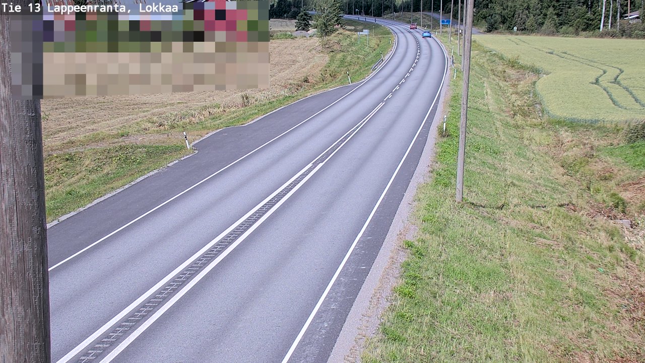 Kelikamerat Kuva Tie 13 Lokkaan suora, Lappeenranta, Etelä-Karjala