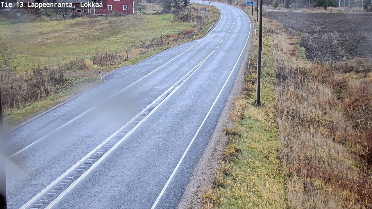 Weather Camera Image Väg 13 Lokkaa rakan, Lappeenranta, Etelä-Karjala