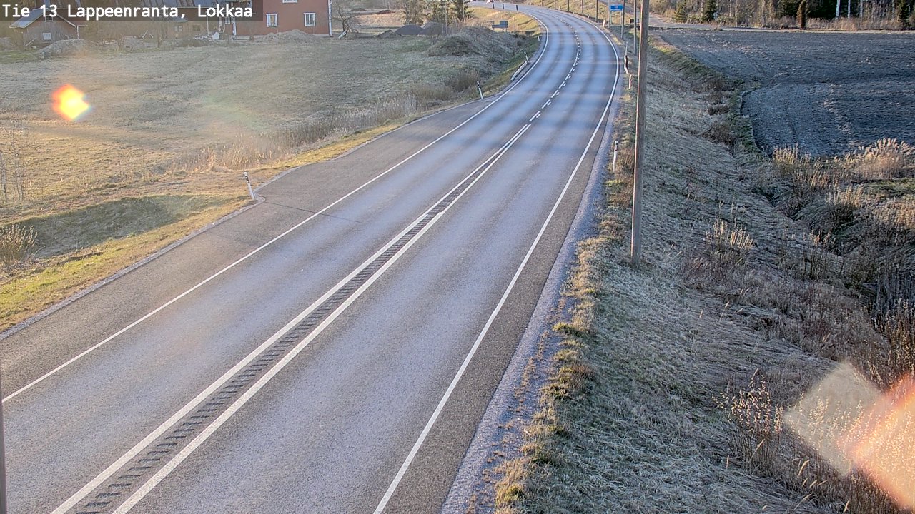 Weather Camera Image Väg 13 Lokkaa rakan, Lappeenranta, Etelä-Karjala