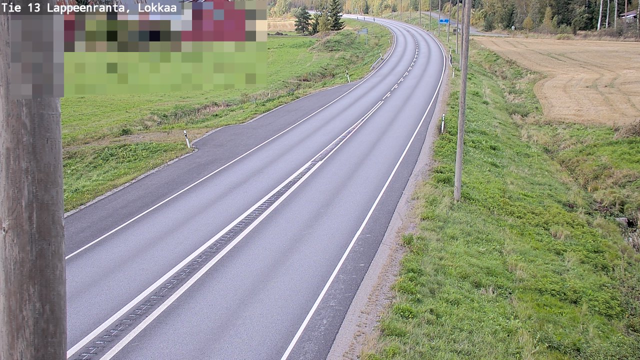 Kelikamerat Kuva Tie 13 Lokkaan suora, Lappeenranta, Etelä-Karjala