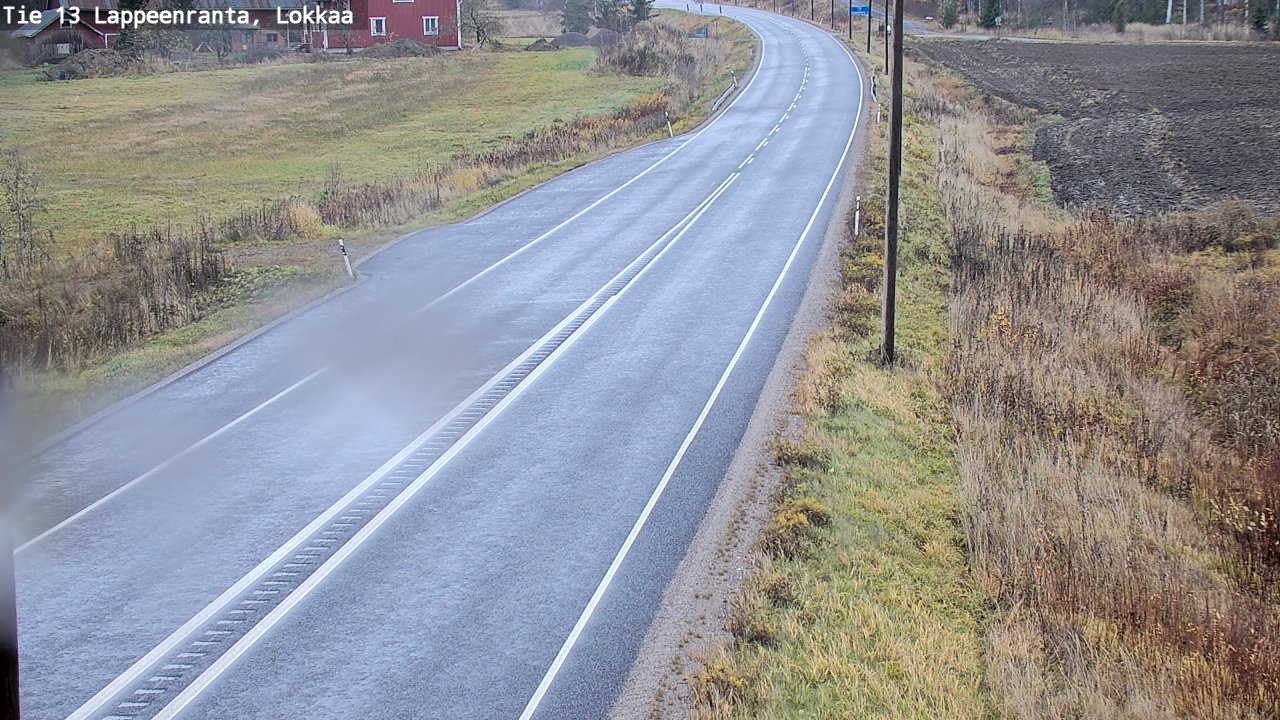Weather Camera Image Väg 13 Lokkaa rakan, Lappeenranta, Etelä-Karjala