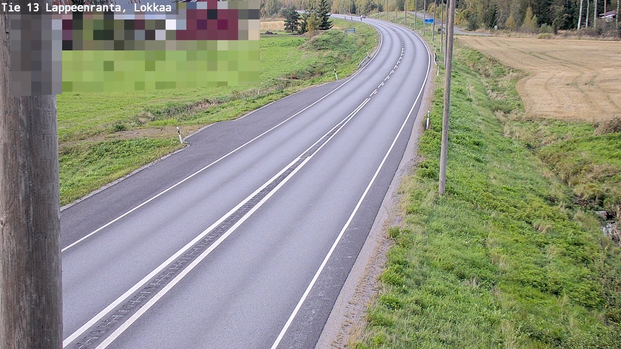 Kelikamerat Kuva Tie 13 Lokkaan suora, Lappeenranta, Etelä-Karjala
