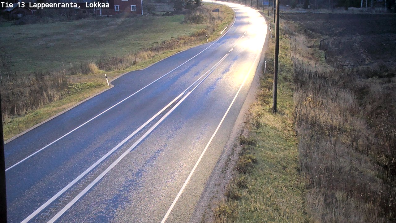 Weather Camera Image Väg 13 Lokkaa rakan, Lappeenranta, Etelä-Karjala