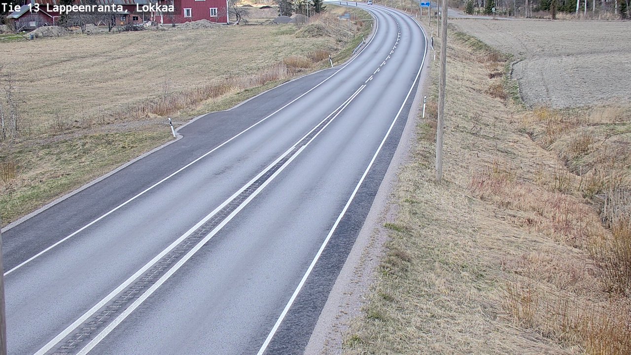 Weather Camera Image Väg 13 Lokkaa rakan, Lappeenranta, Etelä-Karjala