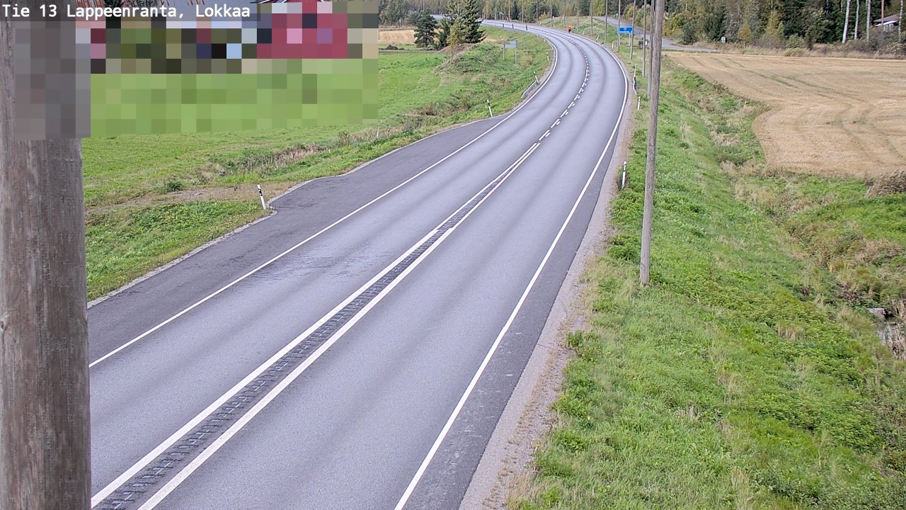 Kelikamerat Kuva Tie 13 Lokkaan suora, Lappeenranta, Etelä-Karjala