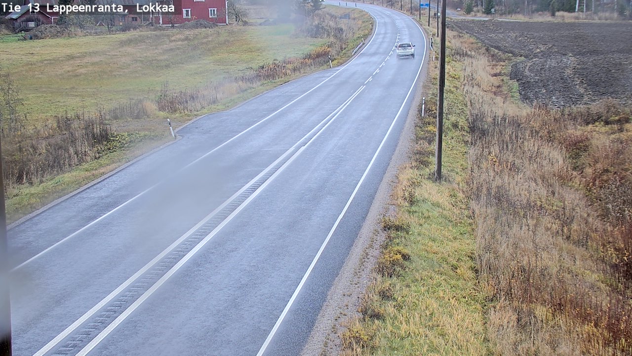 Weather Camera Image Väg 13 Lokkaa rakan, Lappeenranta, Etelä-Karjala