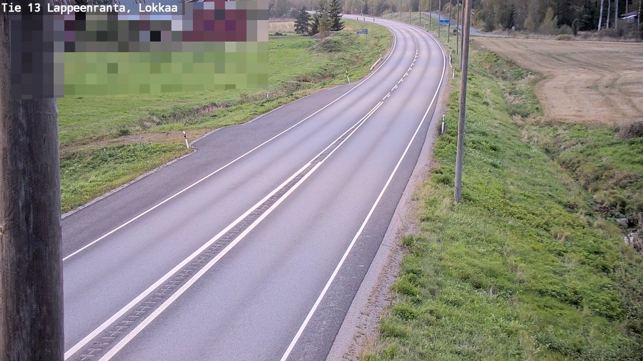 Kelikamerat Kuva Tie 13 Lokkaan suora, Lappeenranta, Etelä-Karjala