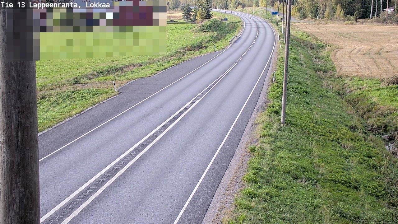 Kelikamerat Kuva Tie 13 Lokkaan suora, Lappeenranta, Etelä-Karjala