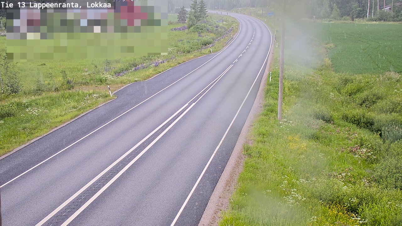 Kelikamerat Kuva Tie 13 Lokkaan suora, Lappeenranta, Etelä-Karjala