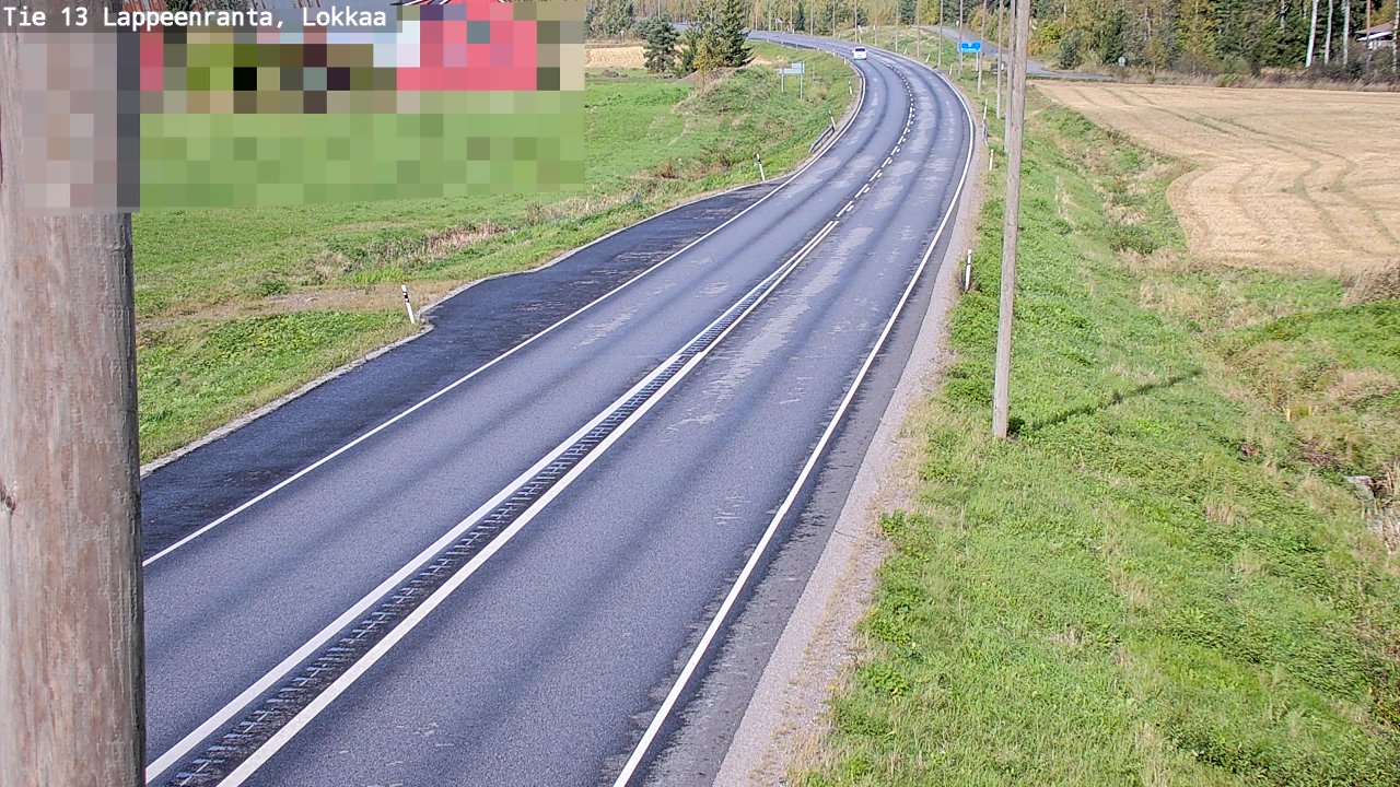 Kelikamerat Kuva Tie 13 Lokkaan suora, Lappeenranta, Etelä-Karjala