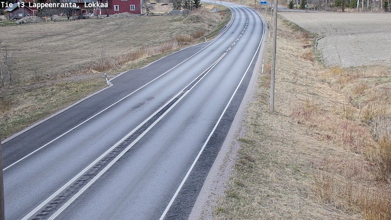 Weather Camera Image Väg 13 Lokkaa rakan, Lappeenranta, Etelä-Karjala