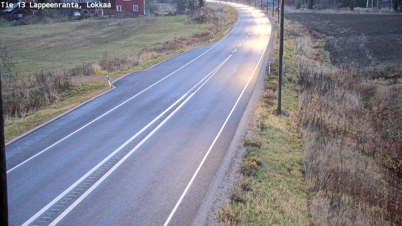 Kelikamerat Kuva Tie 13 Lokkaan suora, Lappeenranta, Etelä-Karjala