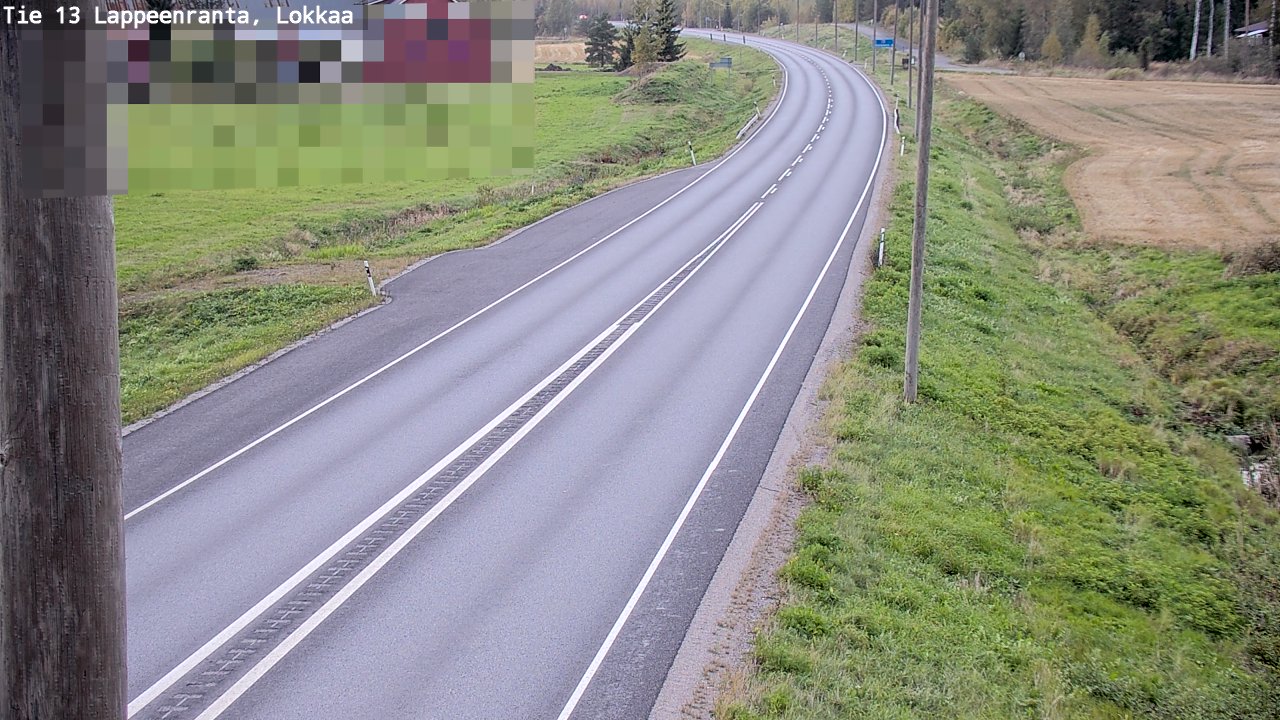 Kelikamerat Kuva Tie 13 Lokkaan suora, Lappeenranta, Etelä-Karjala