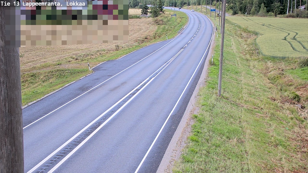 Kelikamerat Kuva Tie 13 Lokkaan suora, Lappeenranta, Etelä-Karjala