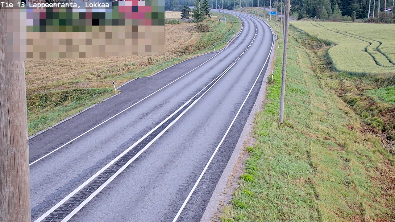 Weather Camera Image Road 13 Lokkaa straight, Lappeenranta, Etelä-Karjala