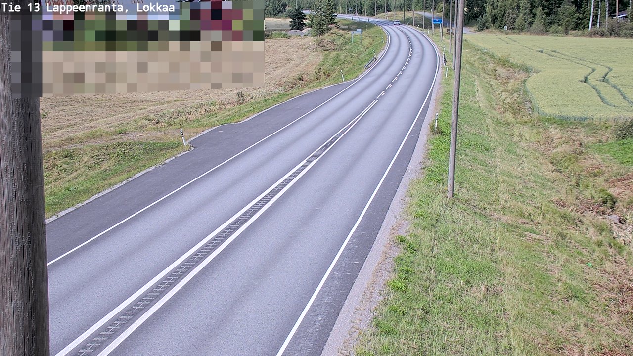 Kelikamerat Kuva Tie 13 Lokkaan suora, Lappeenranta, Etelä-Karjala