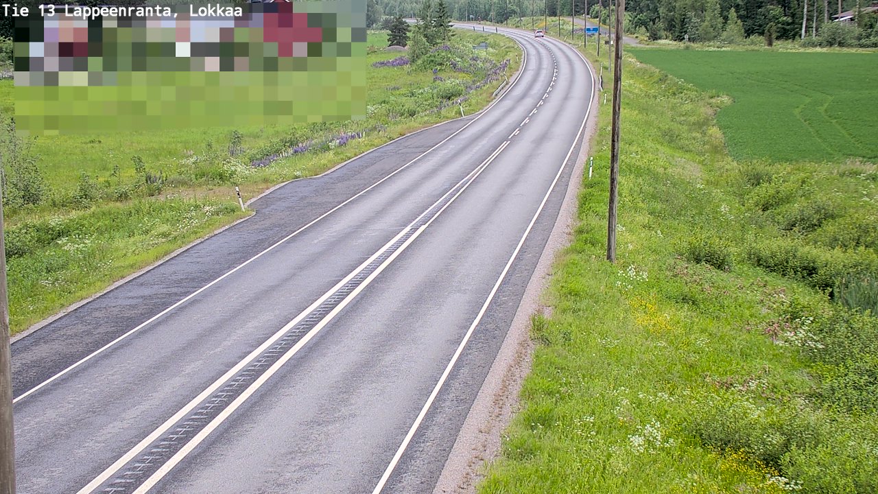 Weather Camera Image Väg 13 Lokkaa rakan, Lappeenranta, Etelä-Karjala
