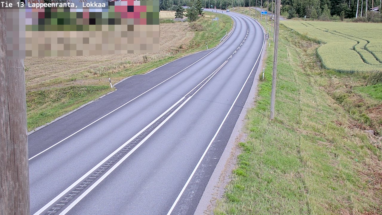 Kelikamerat Kuva Tie 13 Lokkaan suora, Lappeenranta, Etelä-Karjala