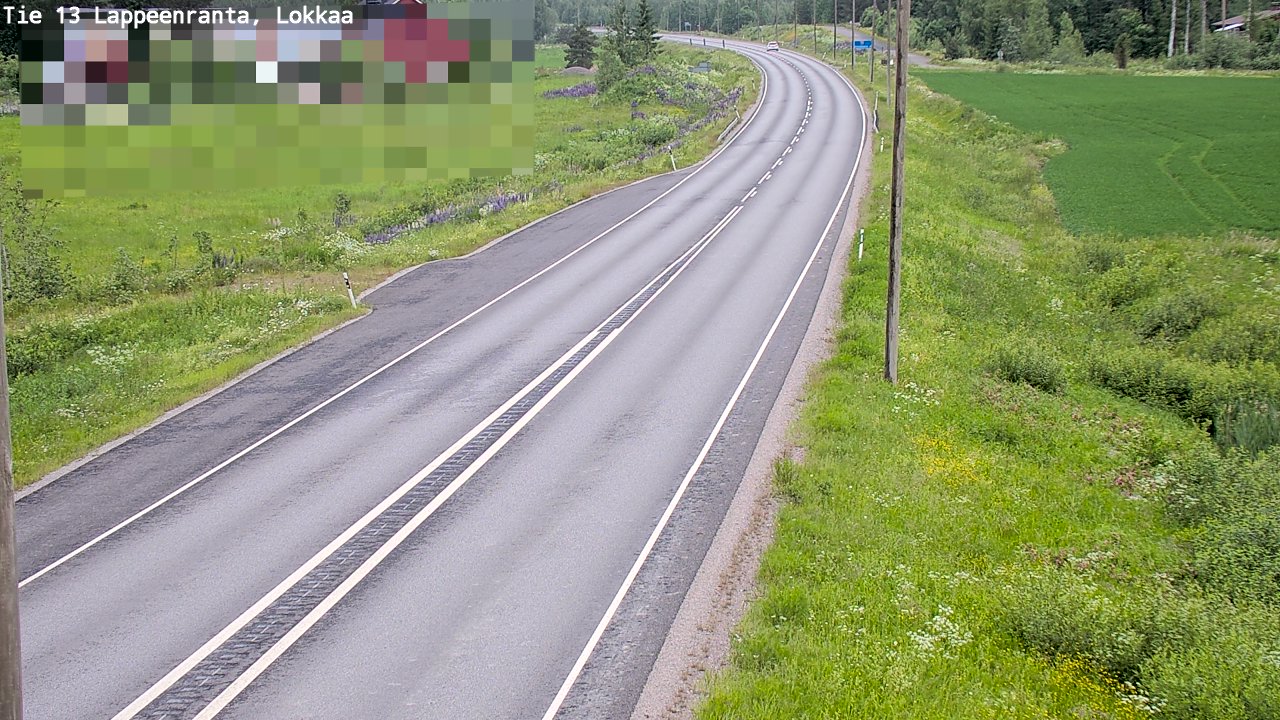 Weather Camera Image Väg 13 Lokkaa rakan, Lappeenranta, Etelä-Karjala