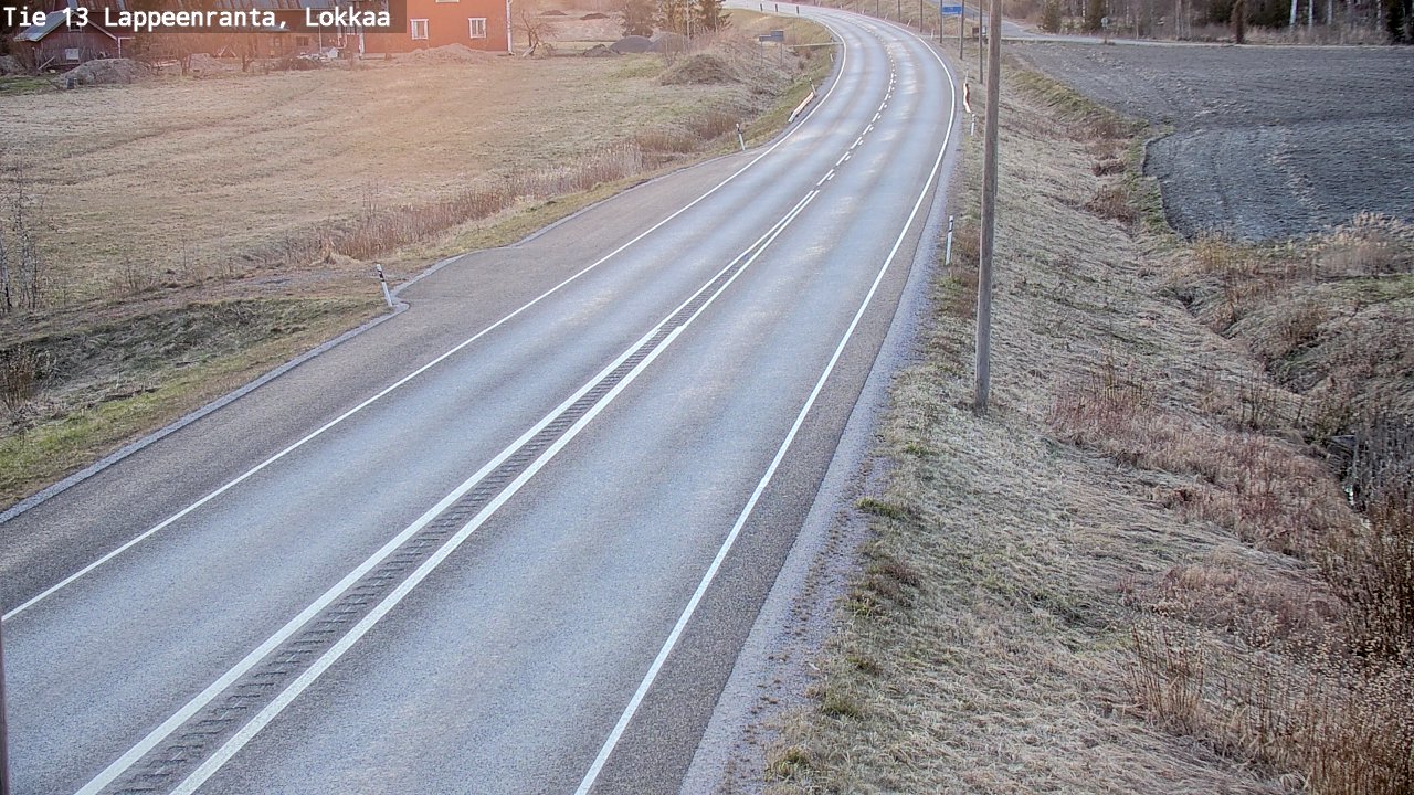 Weather Camera Image Väg 13 Lokkaa rakan, Lappeenranta, Etelä-Karjala