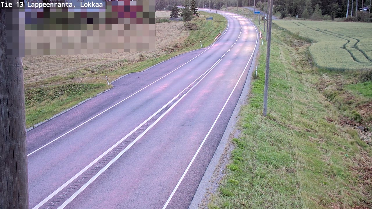 Kelikamerat Kuva Tie 13 Lokkaan suora, Lappeenranta, Etelä-Karjala
