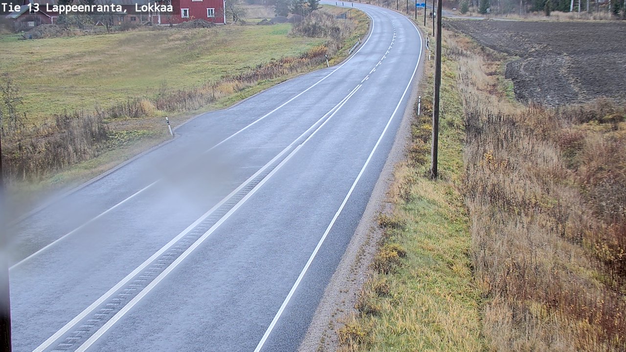 Weather Camera Image Väg 13 Lokkaa rakan, Lappeenranta, Etelä-Karjala