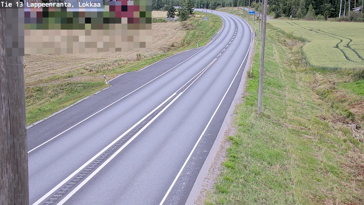 Kelikamerat Kuva Tie 13 Lokkaan suora, Lappeenranta, Etelä-Karjala
