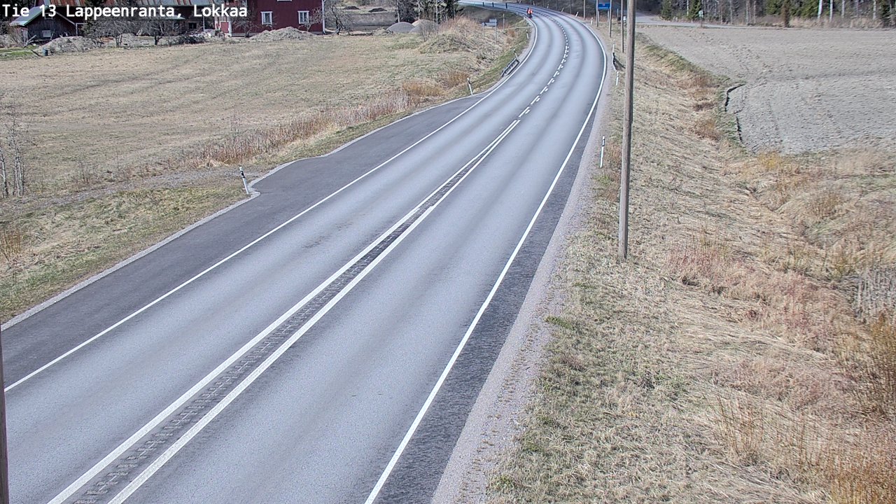 Weather Camera Image Väg 13 Lokkaa rakan, Lappeenranta, Etelä-Karjala