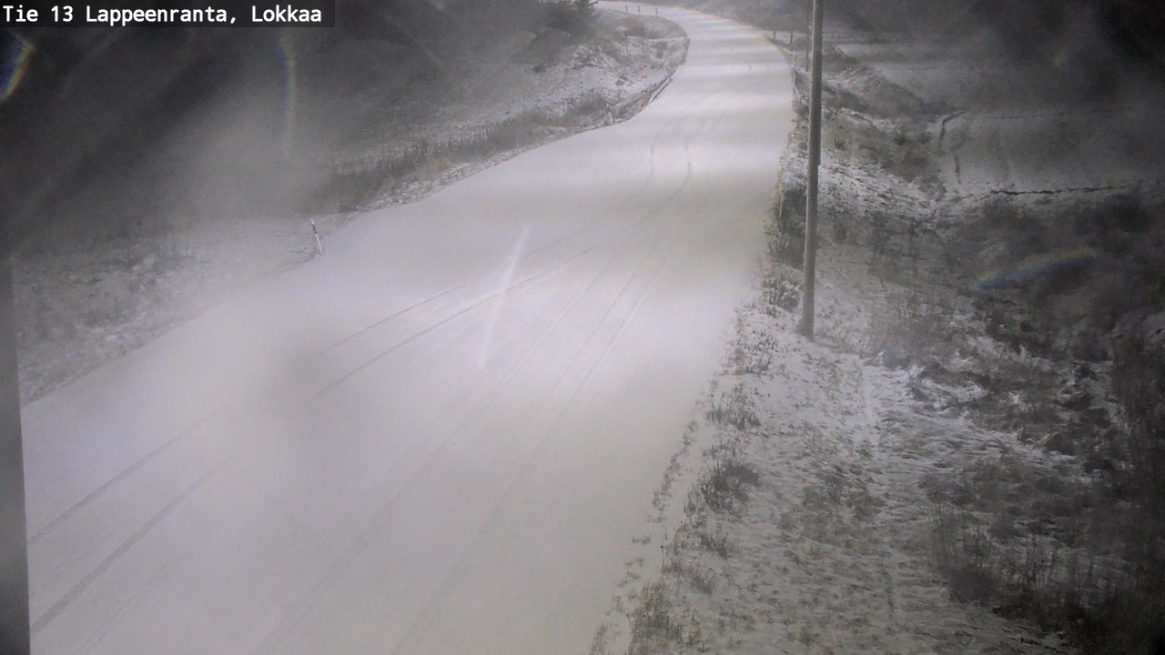Weather Camera Image Road 13 Lokkaa straight, Lappeenranta, Etelä-Karjala