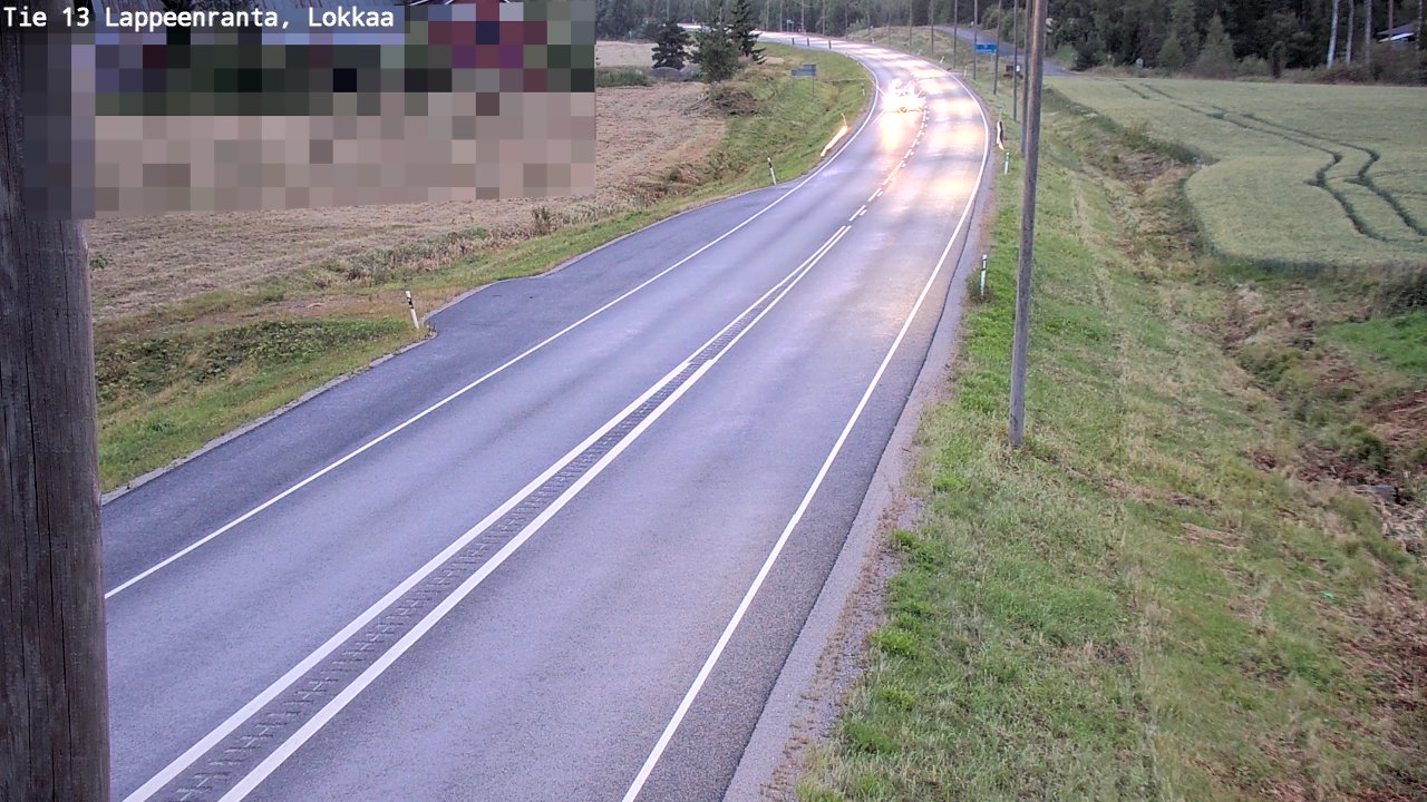 Kelikamerat Kuva Tie 13 Lokkaan suora, Lappeenranta, Etelä-Karjala