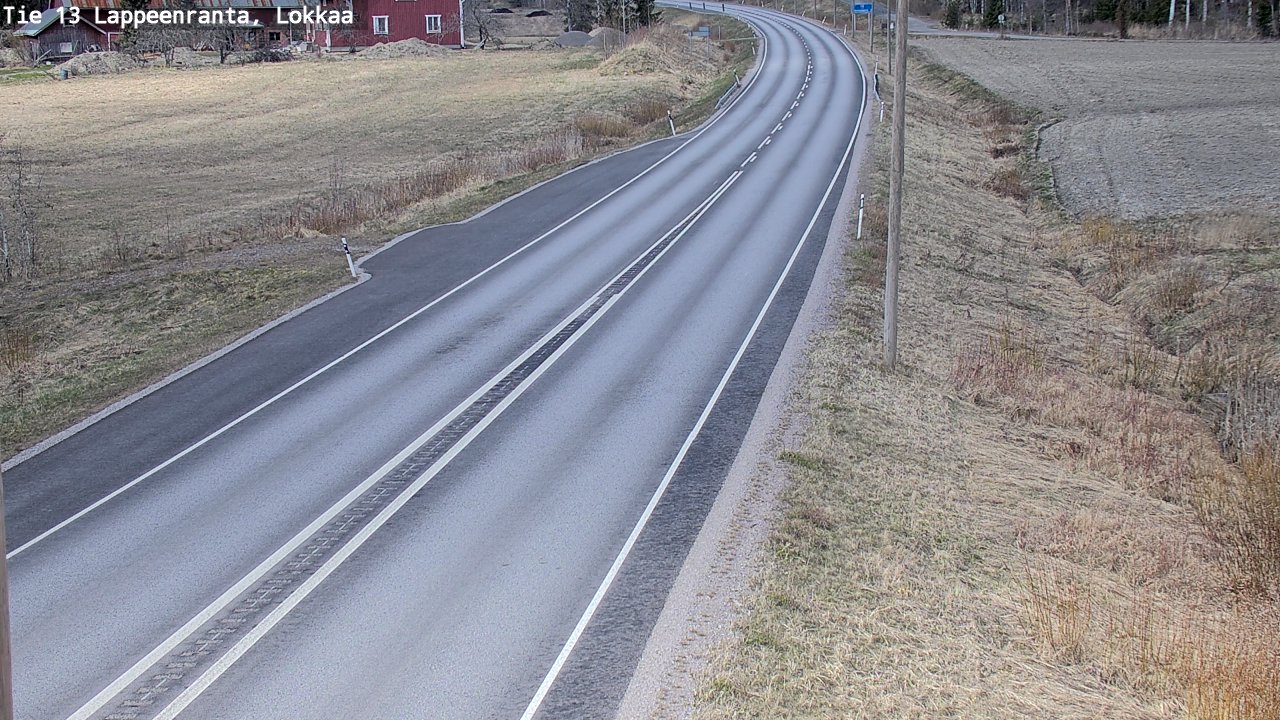Weather Camera Image Väg 13 Lokkaa rakan, Lappeenranta, Etelä-Karjala